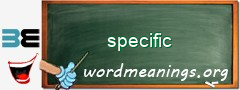 WordMeaning blackboard for specific